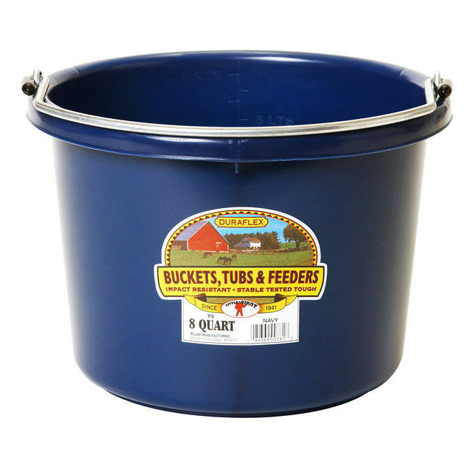 2 Gallon (8 Quart) Plastic Bucket - Navy