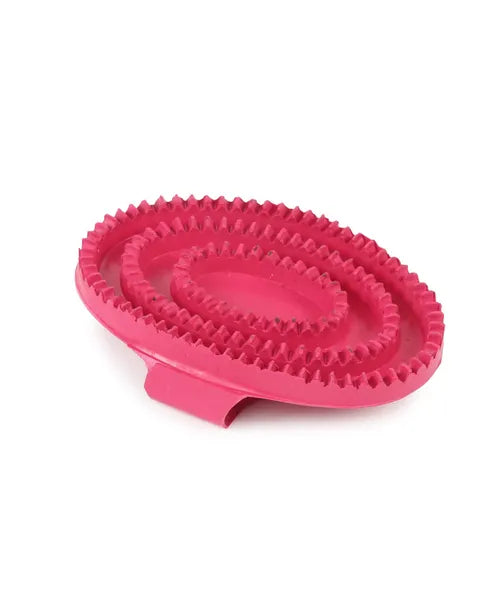 Shires Large Rubber Curry Comb - Pink