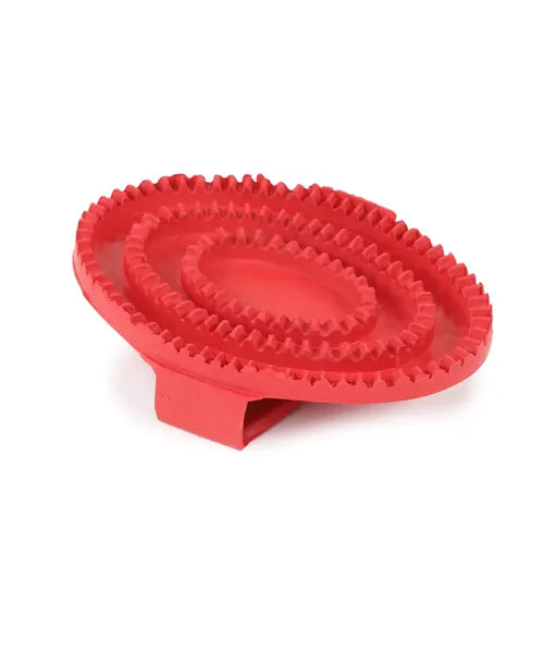 Shires Large Rubber Curry Comb - Red