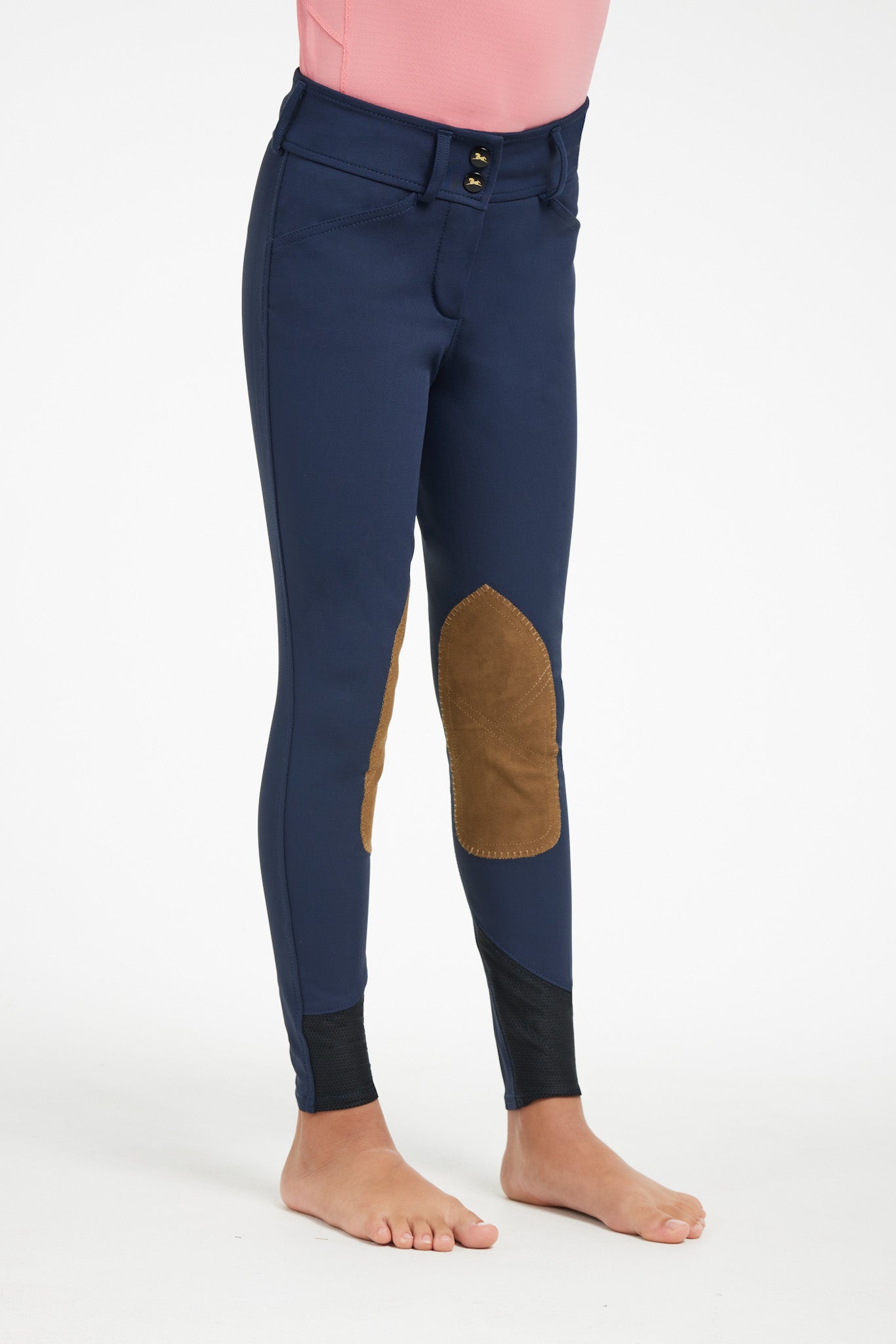 RJ Classic Avery Girls Knee Patch Breech - Navy