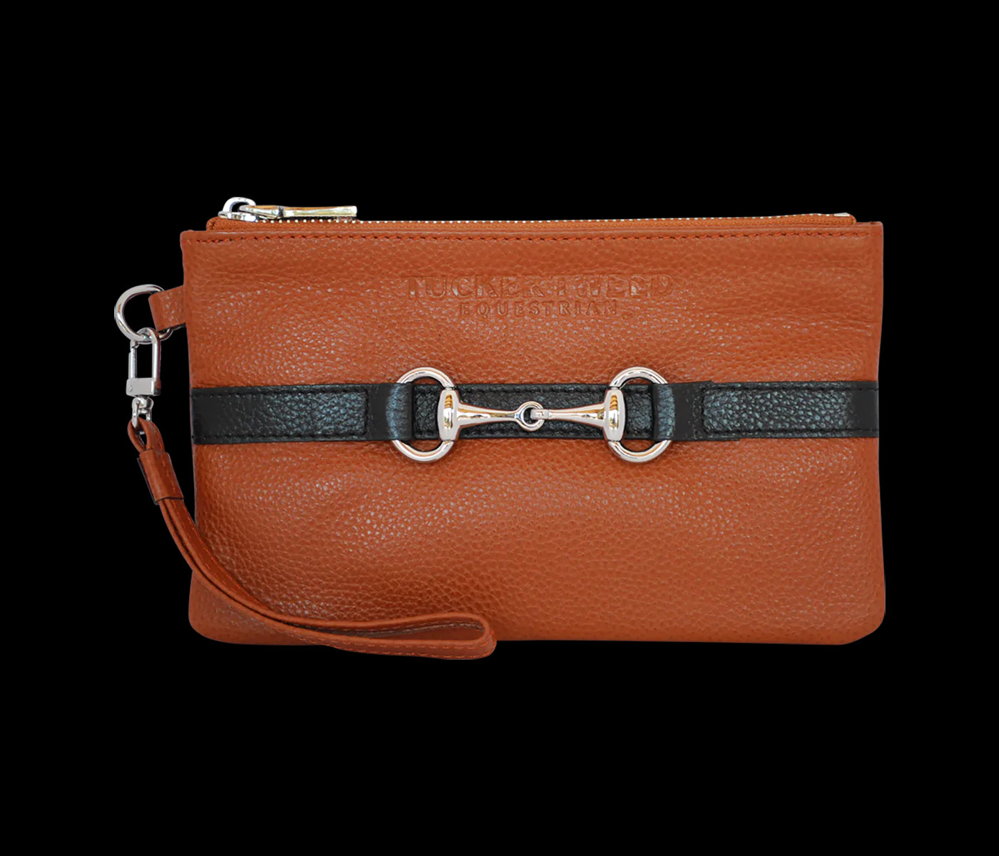 Tucker Tweed Wellington Wristlet - Chestnut/Black