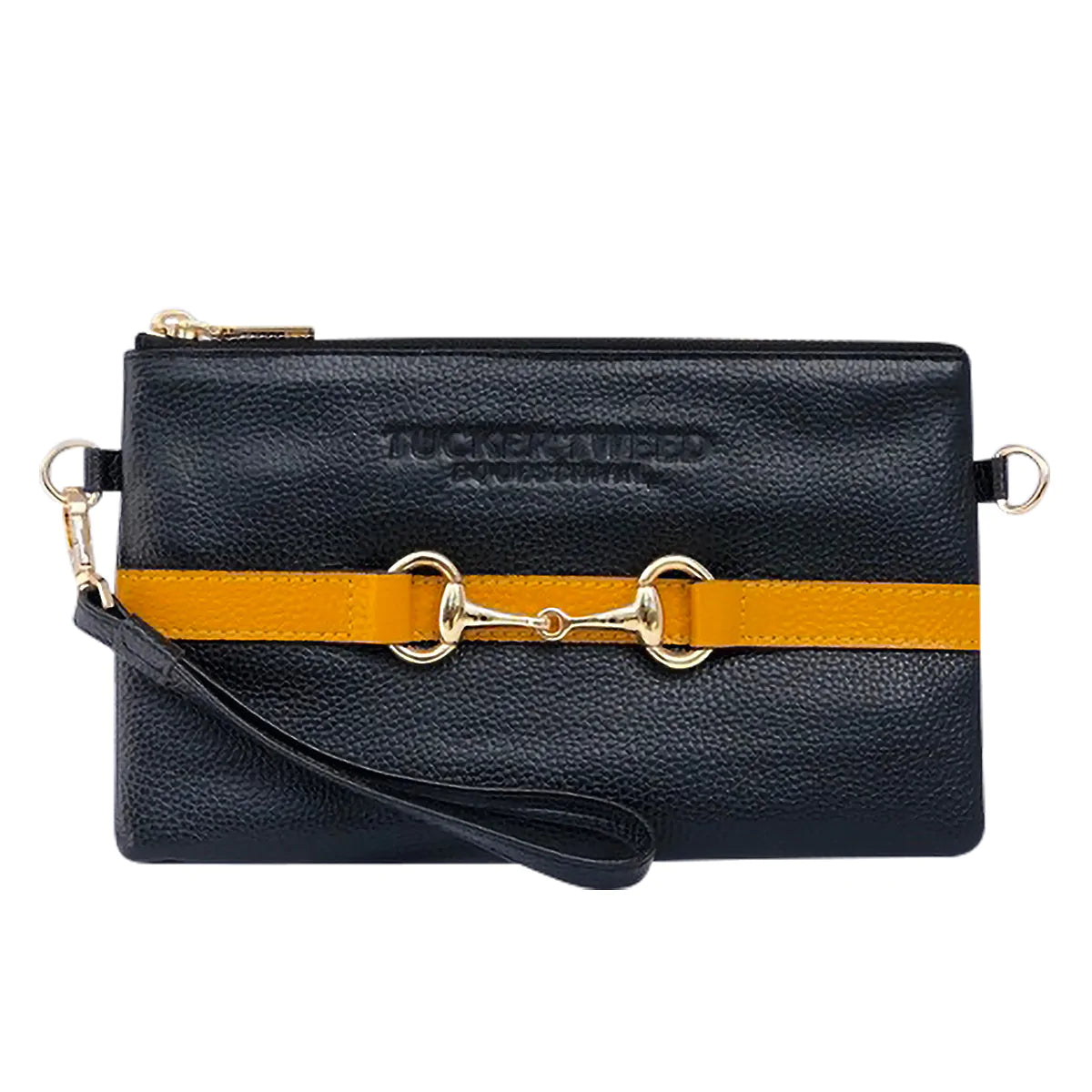 Tucker Tweed Wellington Wristlet - Black/Gold