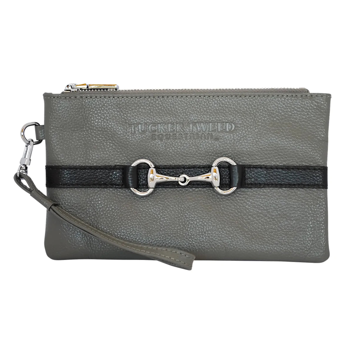 Tucker Tweed Wellington Wristlet - Grey/Black