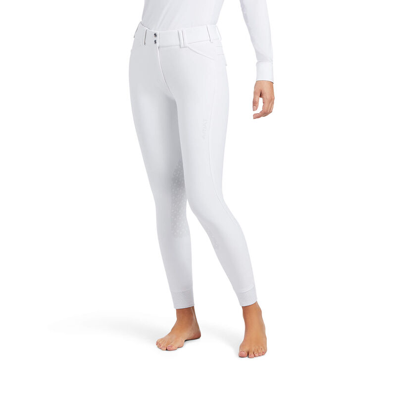 Ariat Tri Factor Knee Patch Breeches - White