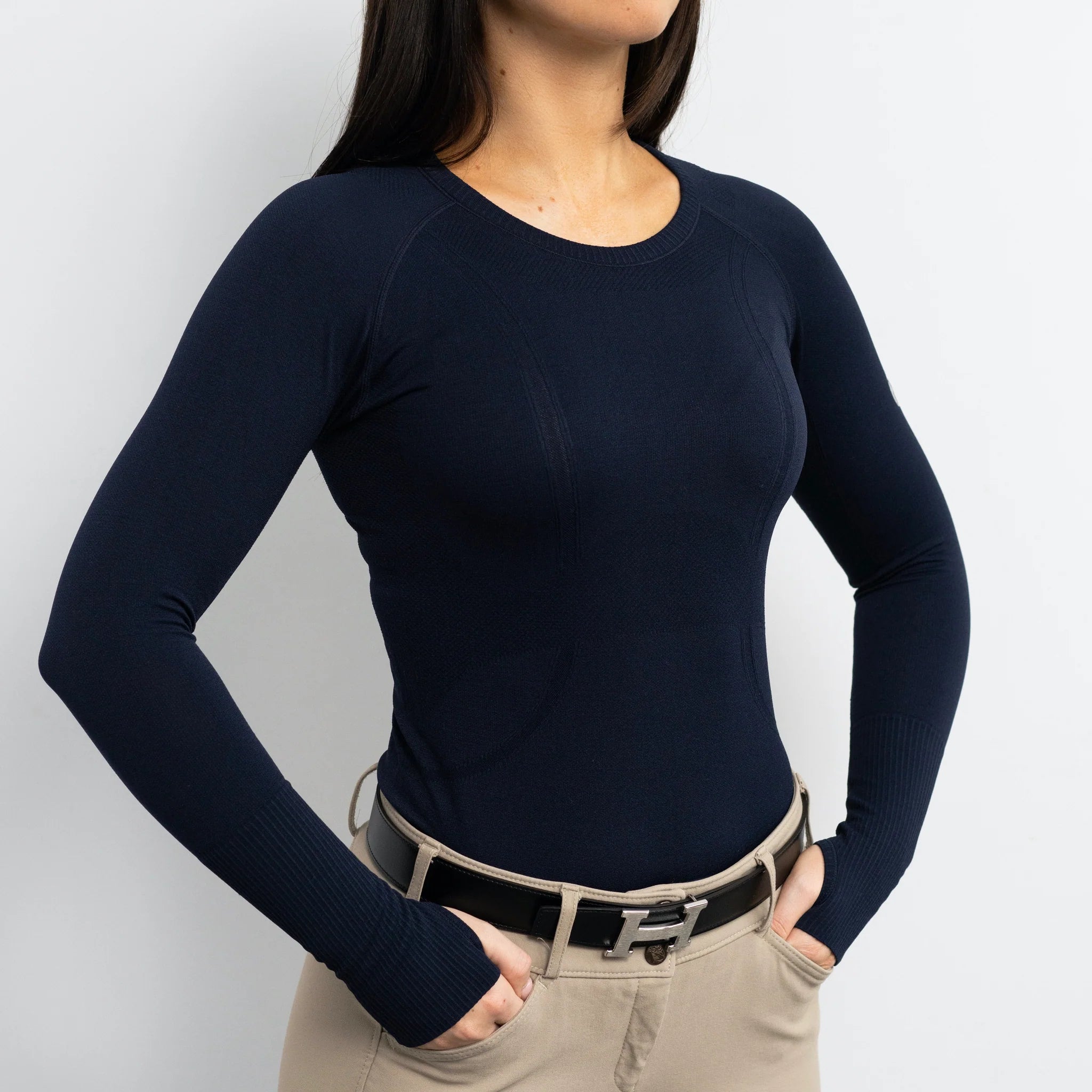 TKEQ The 'KENNEDY' Seamless Long Sleeve - Classic Navy