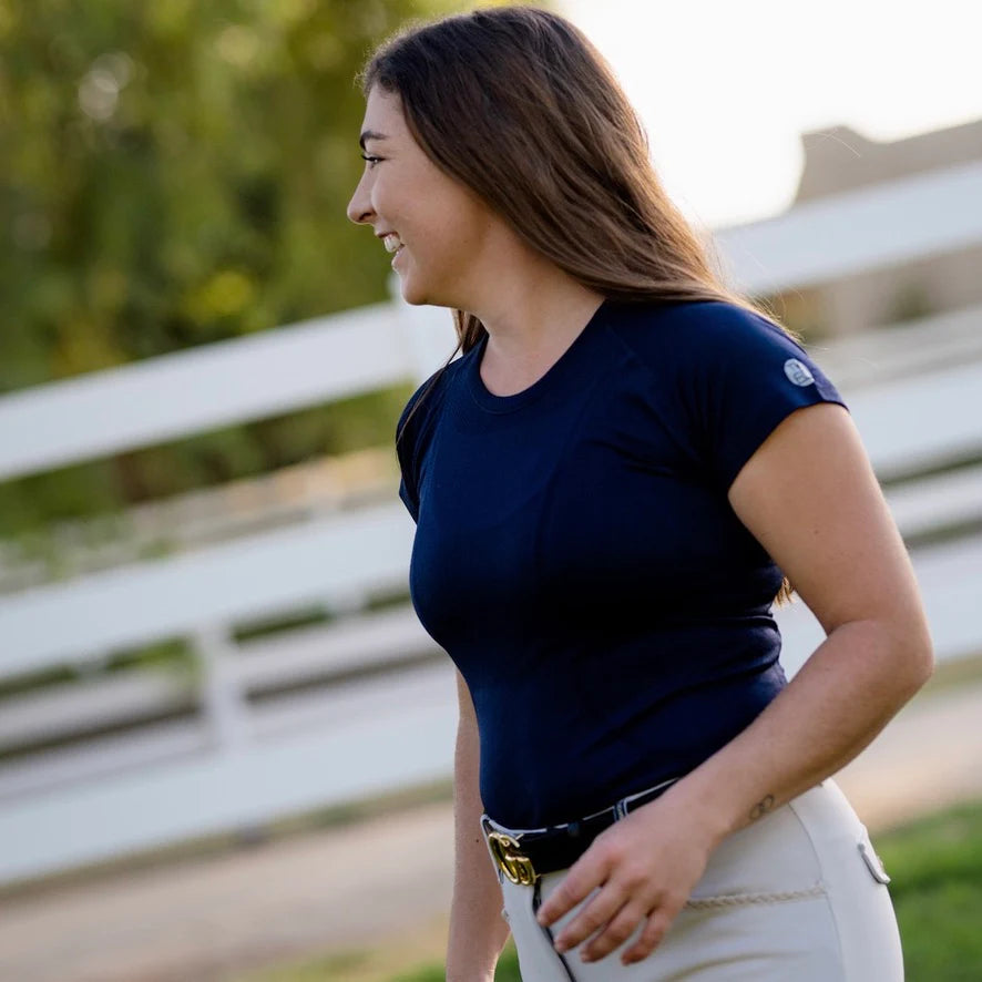 TKEQ The 'KENNEDY' Seamless Short Sleeve - Classic Navy