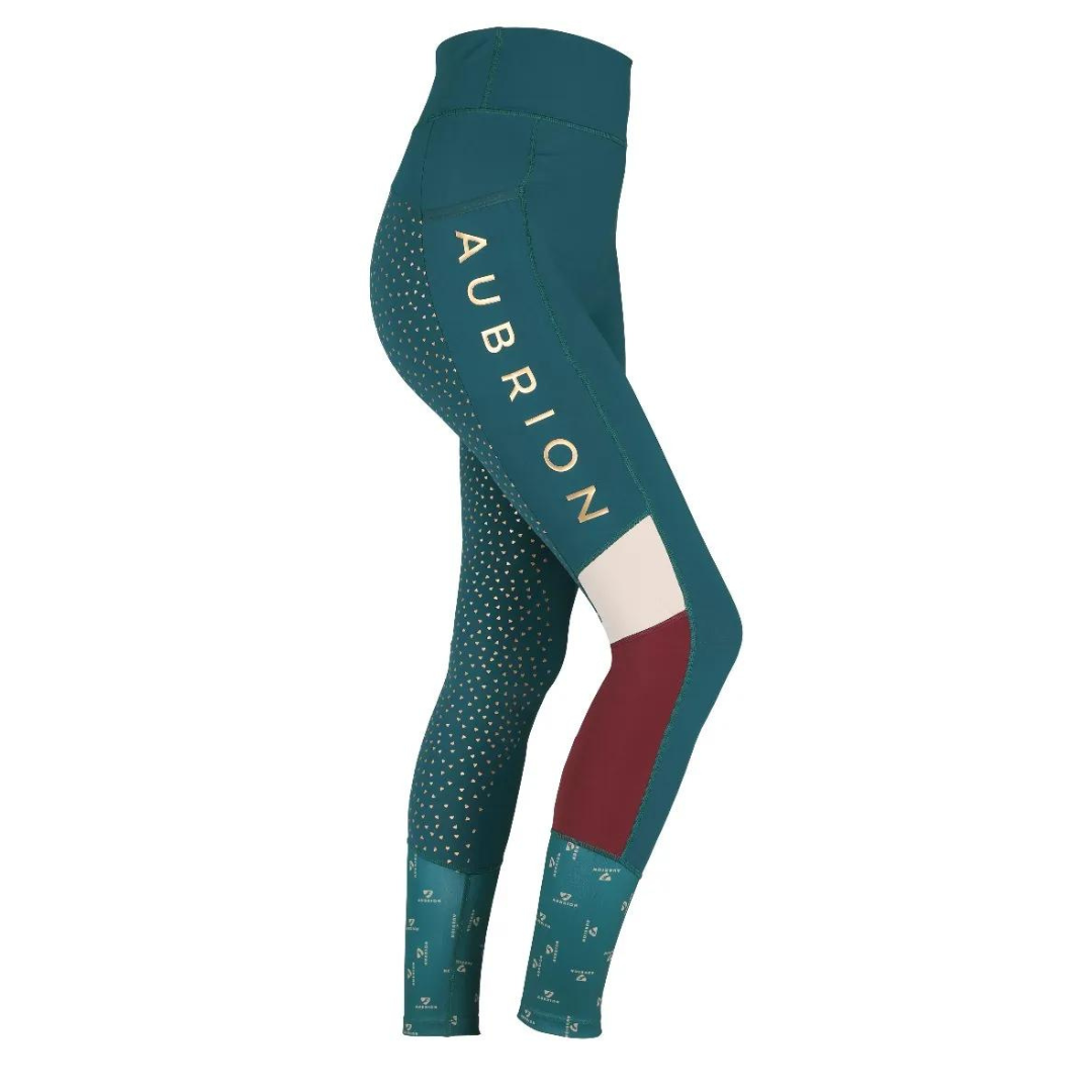 Aubrion Eastcote Riding Tights BOGO SALE - Dark Green