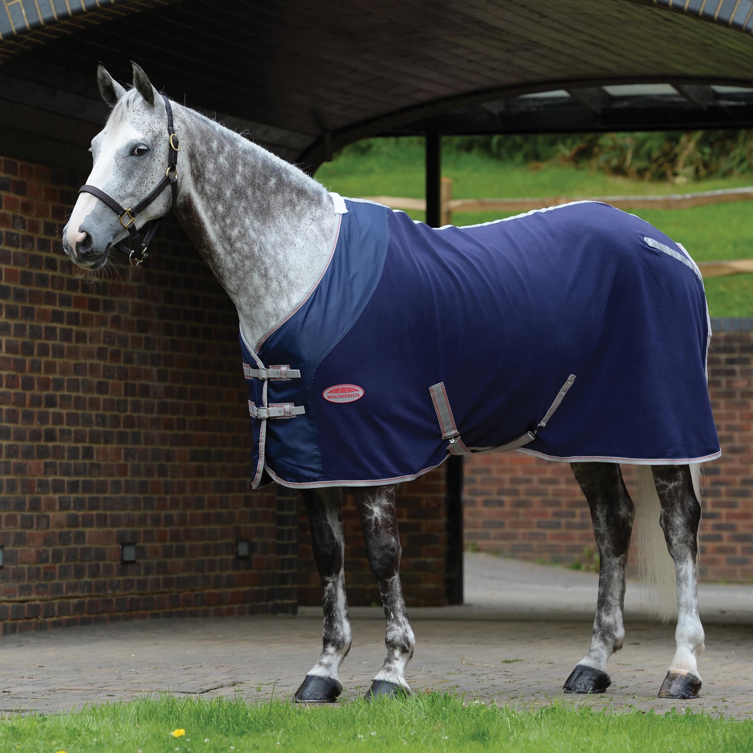 WeatherBeeta Anti-Static Fleece Cooler - Navy/Silver/Red