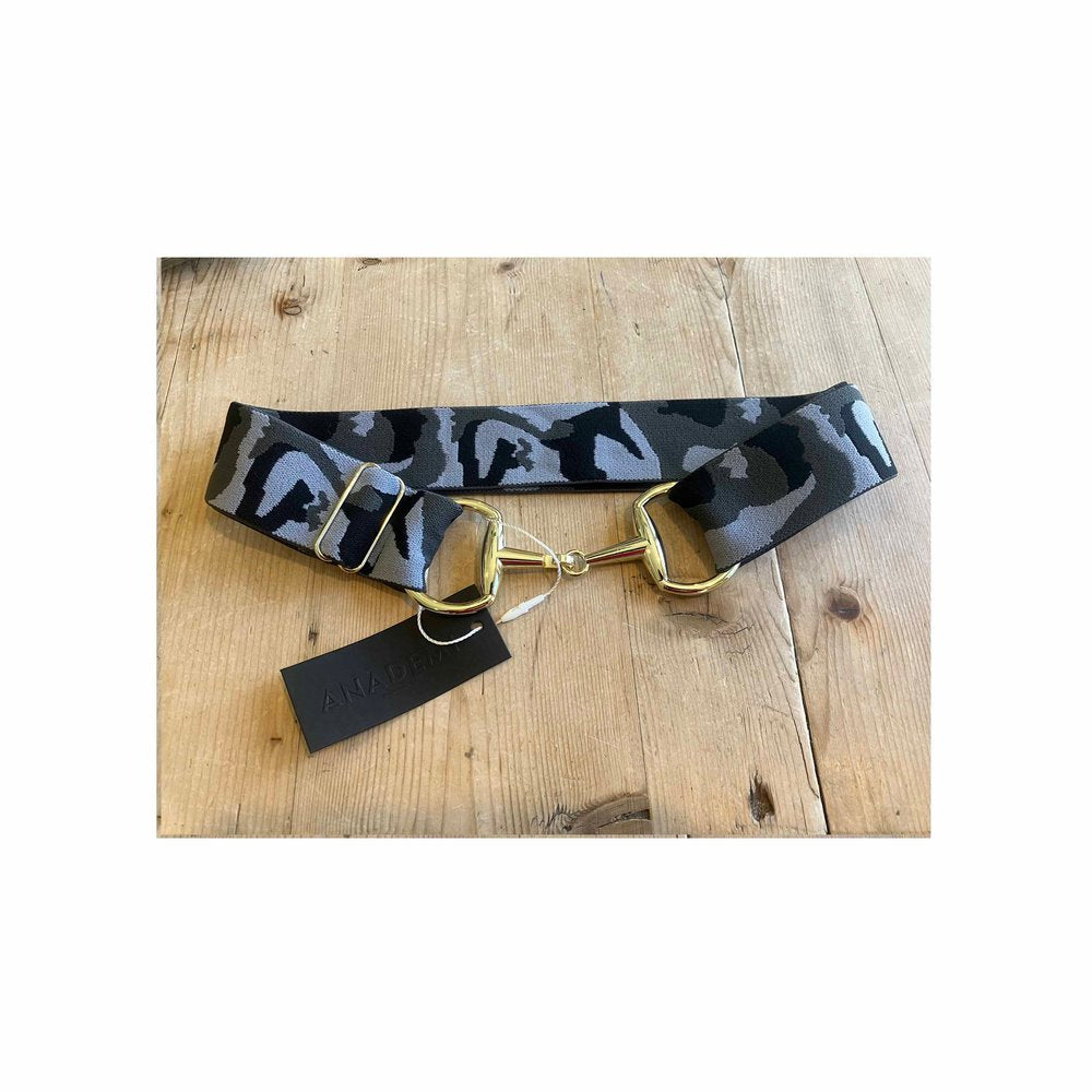 Anademi Gold Bit Stretch Belt - Black Camo