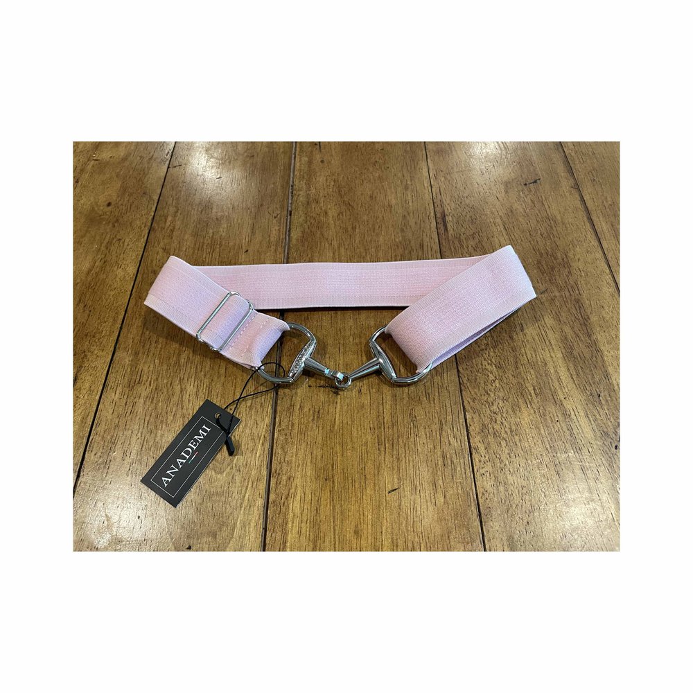 Anademi Silver Bit Stretch Belt - Textured Pink