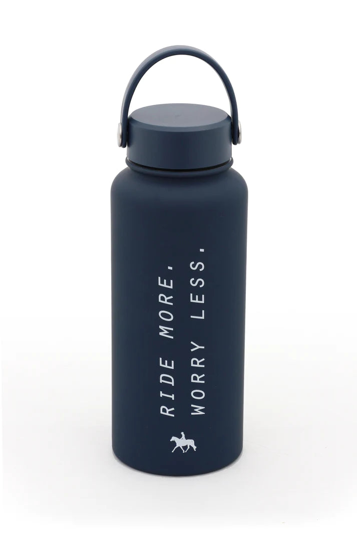 Spiced Equestrian Ride More Worry Less Water Bottle - Midnight