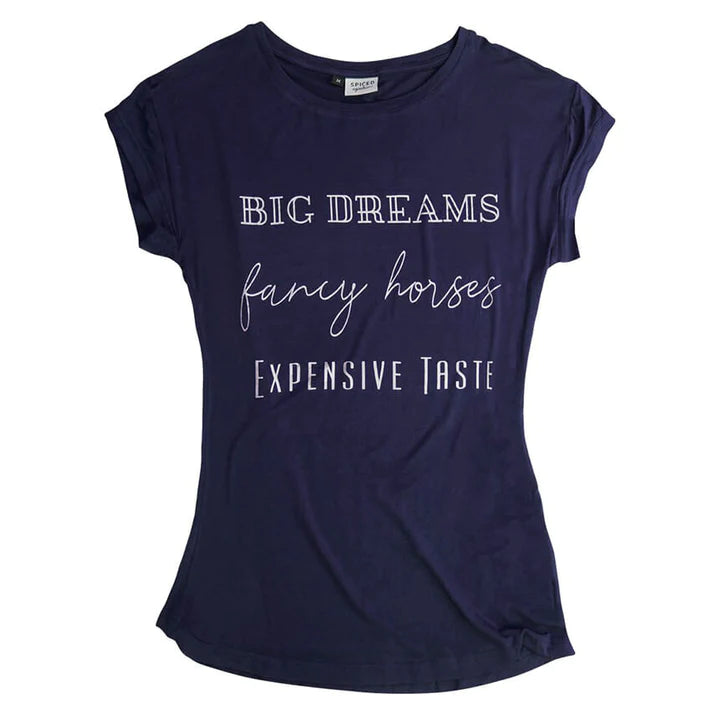 Spiced Equestrian Big Dreams Tee - Navy