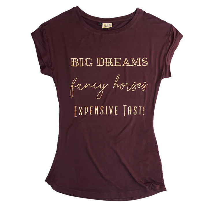 Spiced Equestrian Big Dreams Tee - Plum