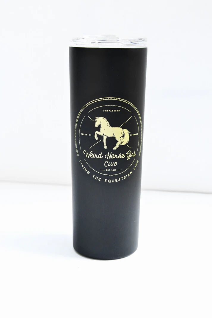 Spiced Equestrian Weird Horse Girl Club Travel Tumbler - Onyx