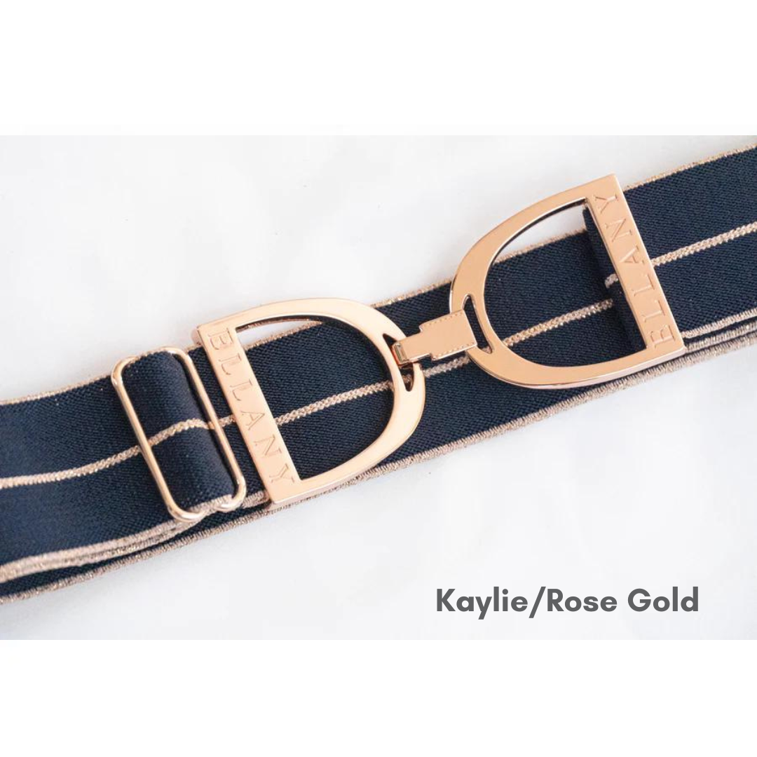 Ellany Stirrup Irons Elastic Belt - Kaylie/Rose Gold