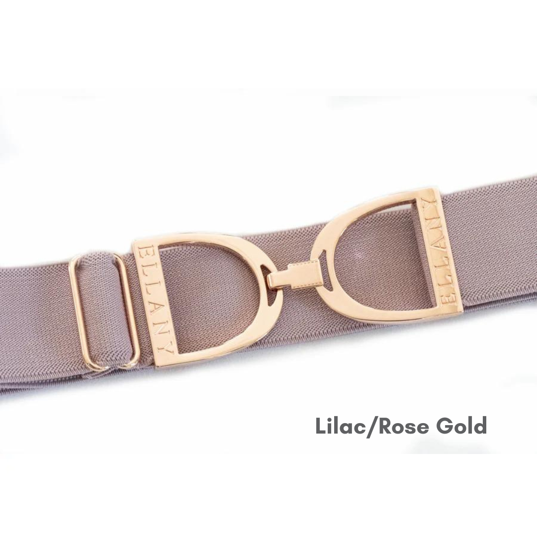 Ellany Stirrup Irons Elastic Belt - Lilac/Rose Gold