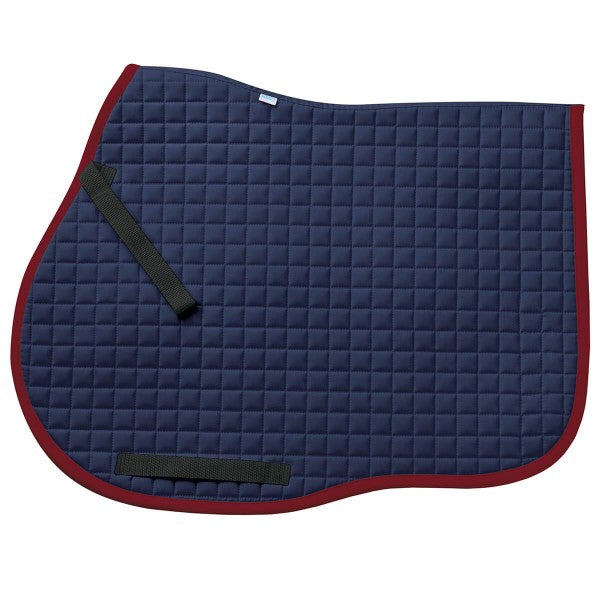 Ovation Coolmax Jumper All-Purpose Saddle Pad - Navy/Burgundy