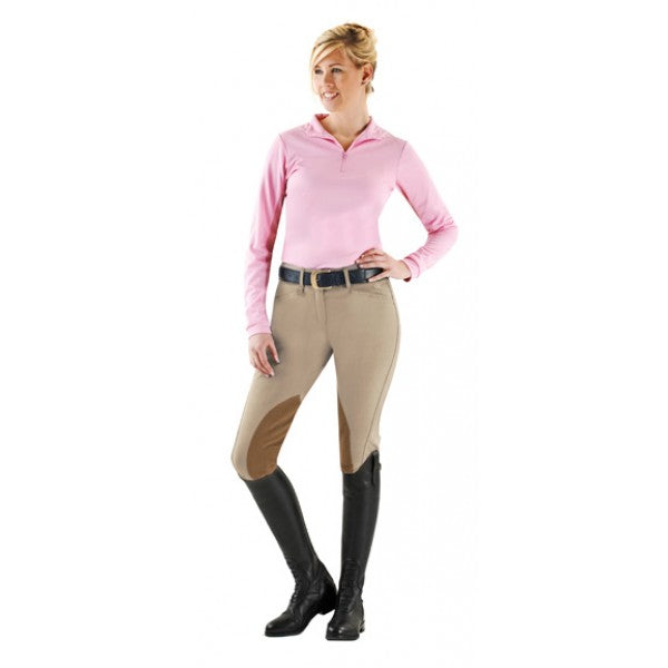 Ovation EuroWeave DX Knee Patch Breech - Classic Show Tan