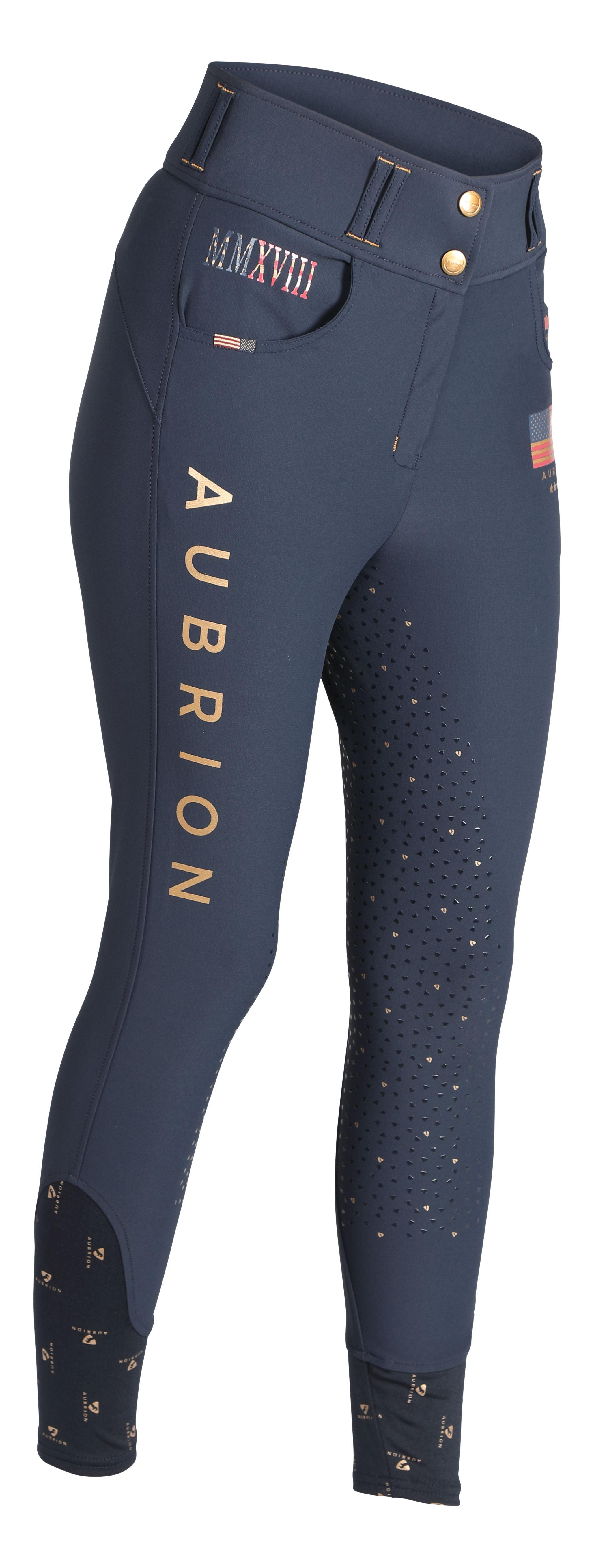 Aubrion Team Full Seat Breeches BOGO SALE - Navy