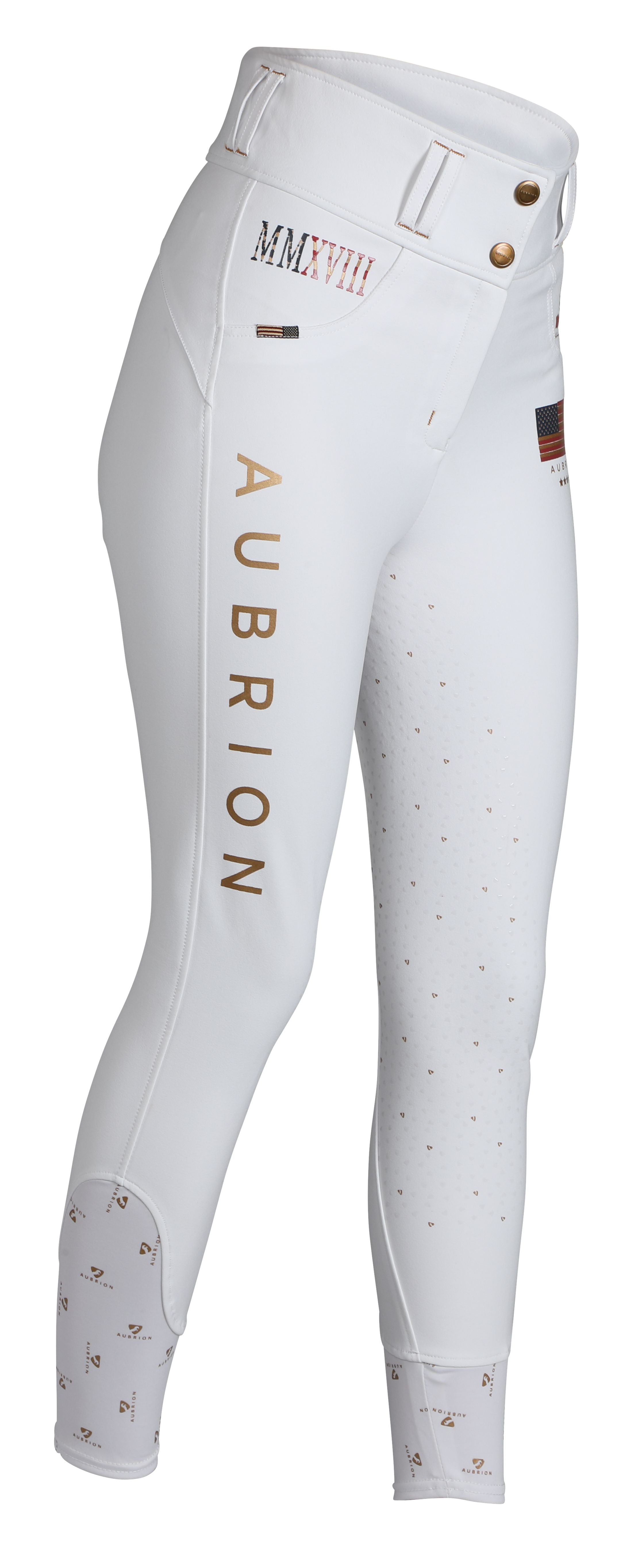 Aubrion Team Full Seat Breeches BOGO SALE - White