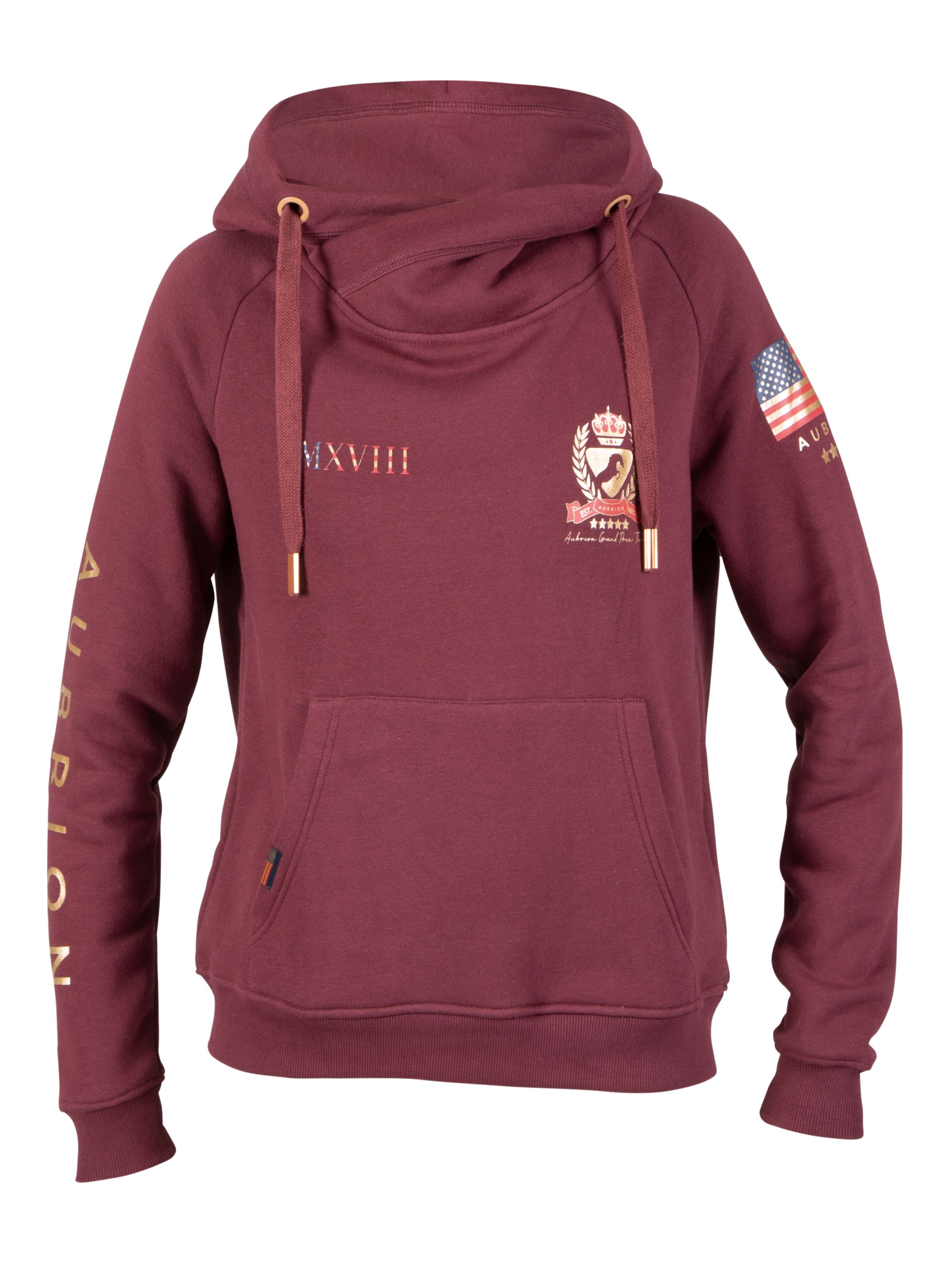 Aubrion Team Hoodie - Burgundy