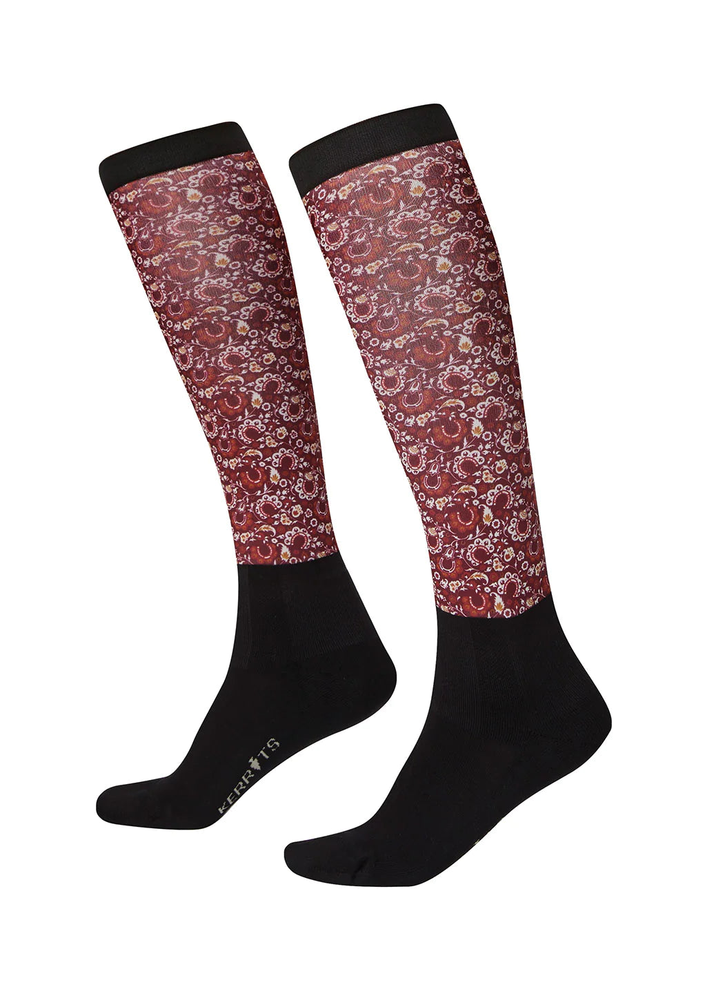 Kerrits Dual Zone Boot Socks - Kids - Sangria Make Your Luck