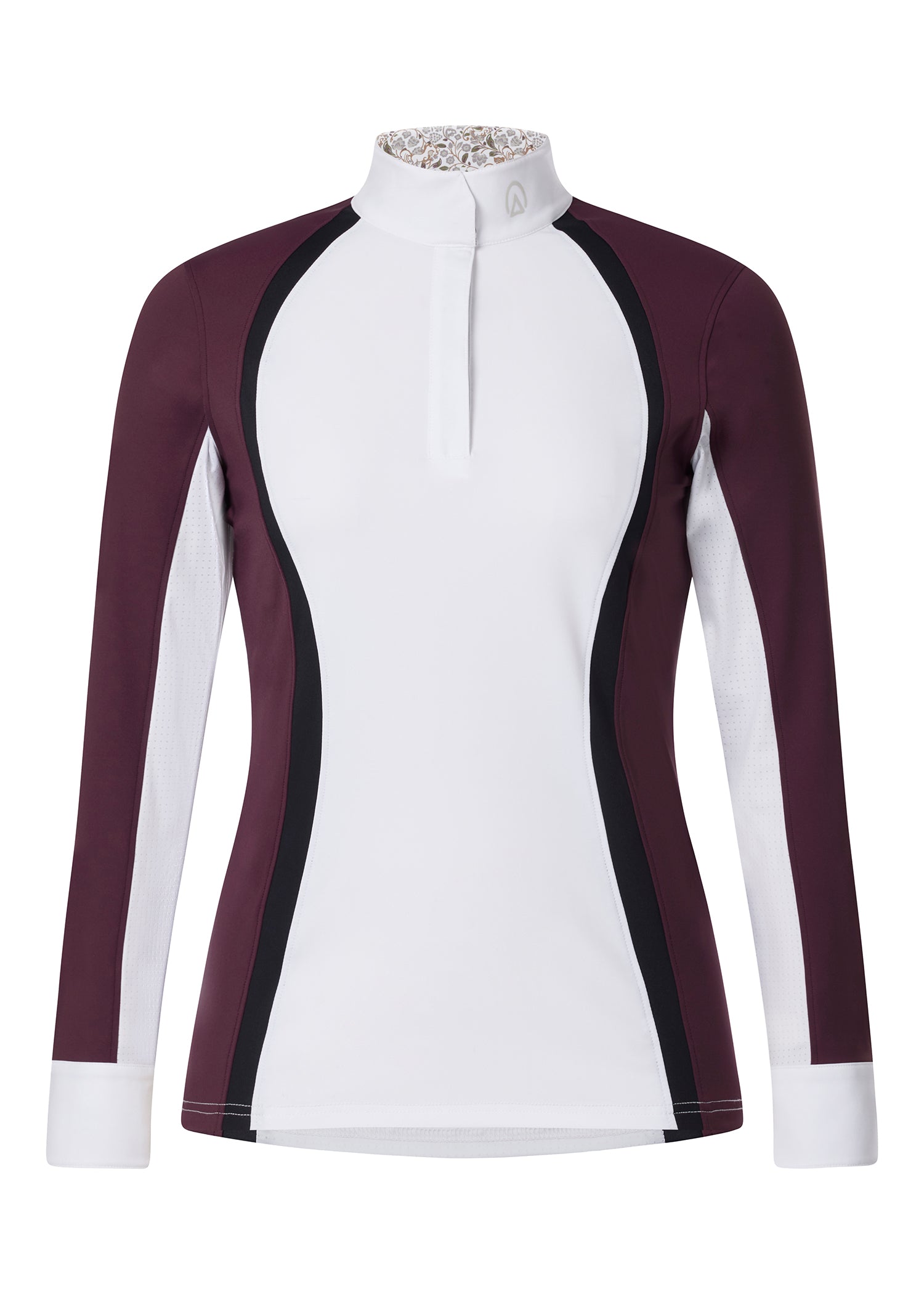 Kerrits Affinity Long Sleeve Show Shirt - Vineyard/ Filigree Horse