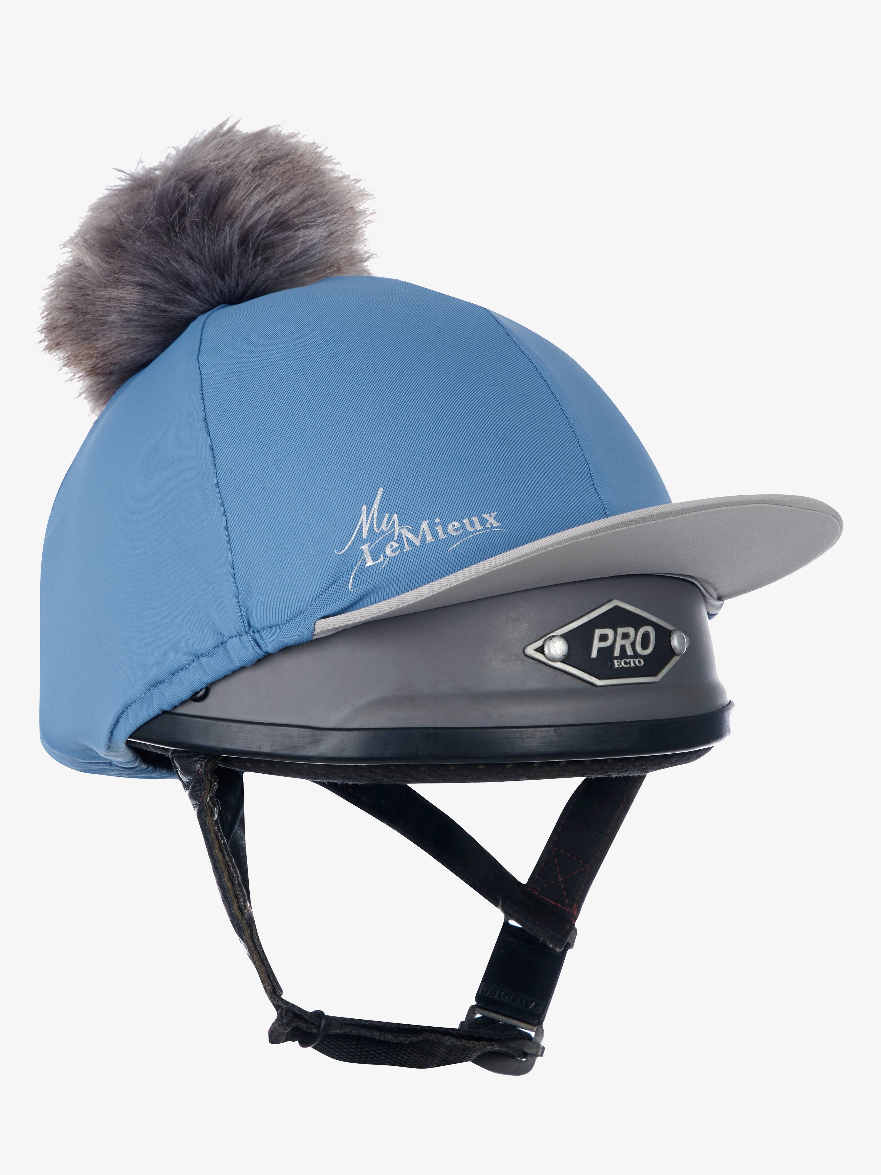 LeMieux Pom Helmet Silk Cover - Ice Blue