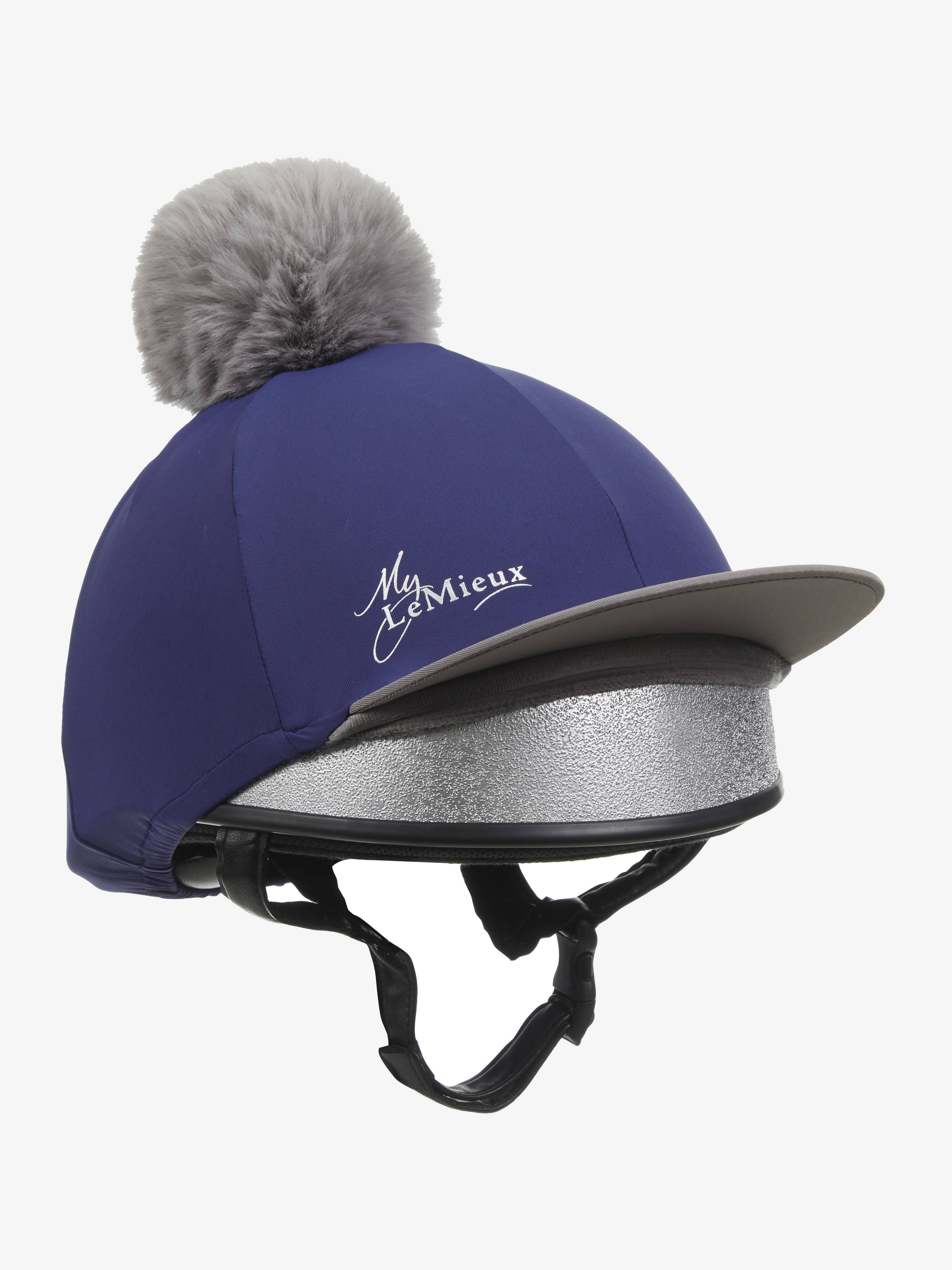 LeMieux Pom Helmet Silk Cover - Ink Blue