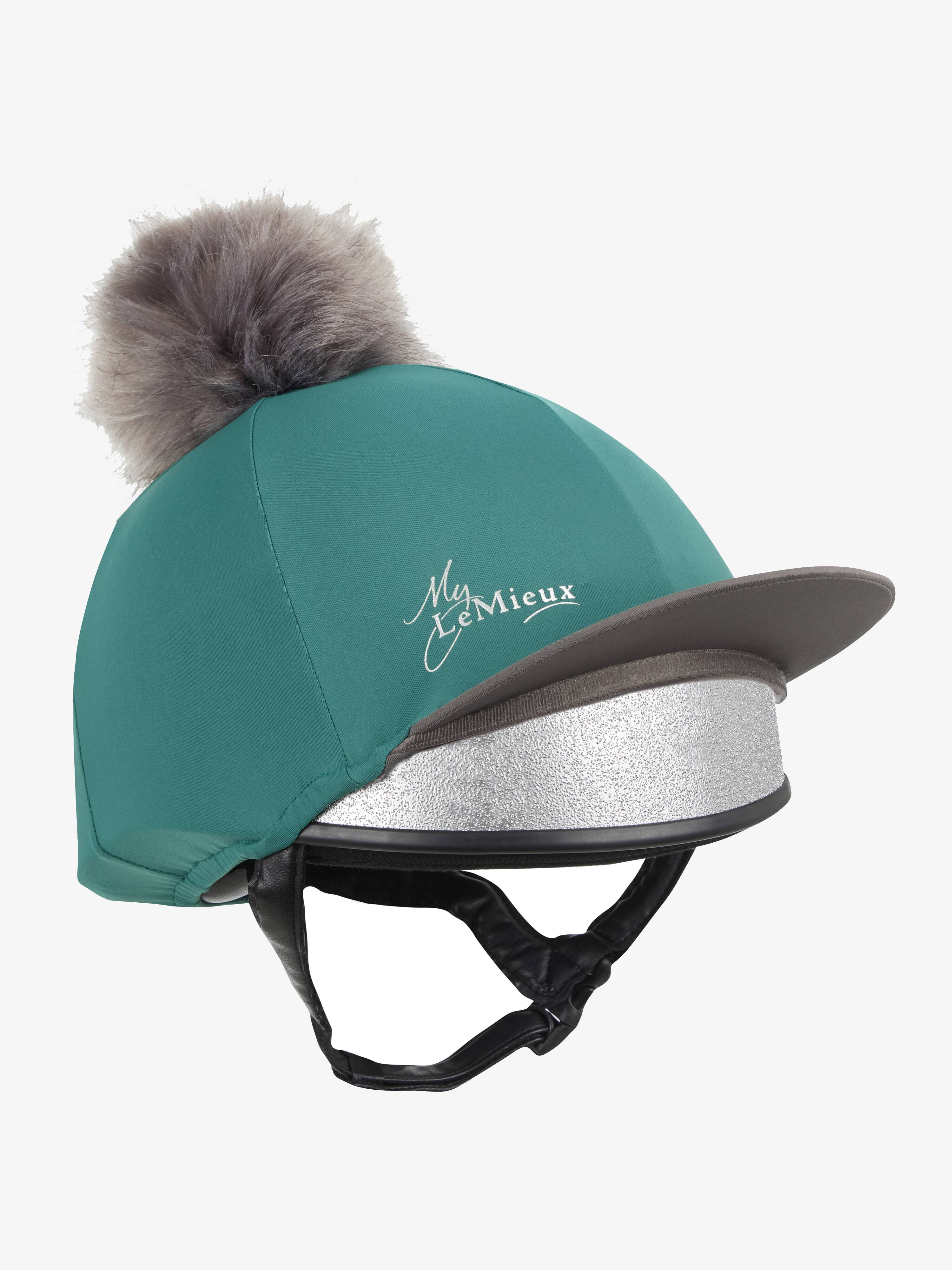 LeMieux Pom Helmet Silk Cover - Peacock