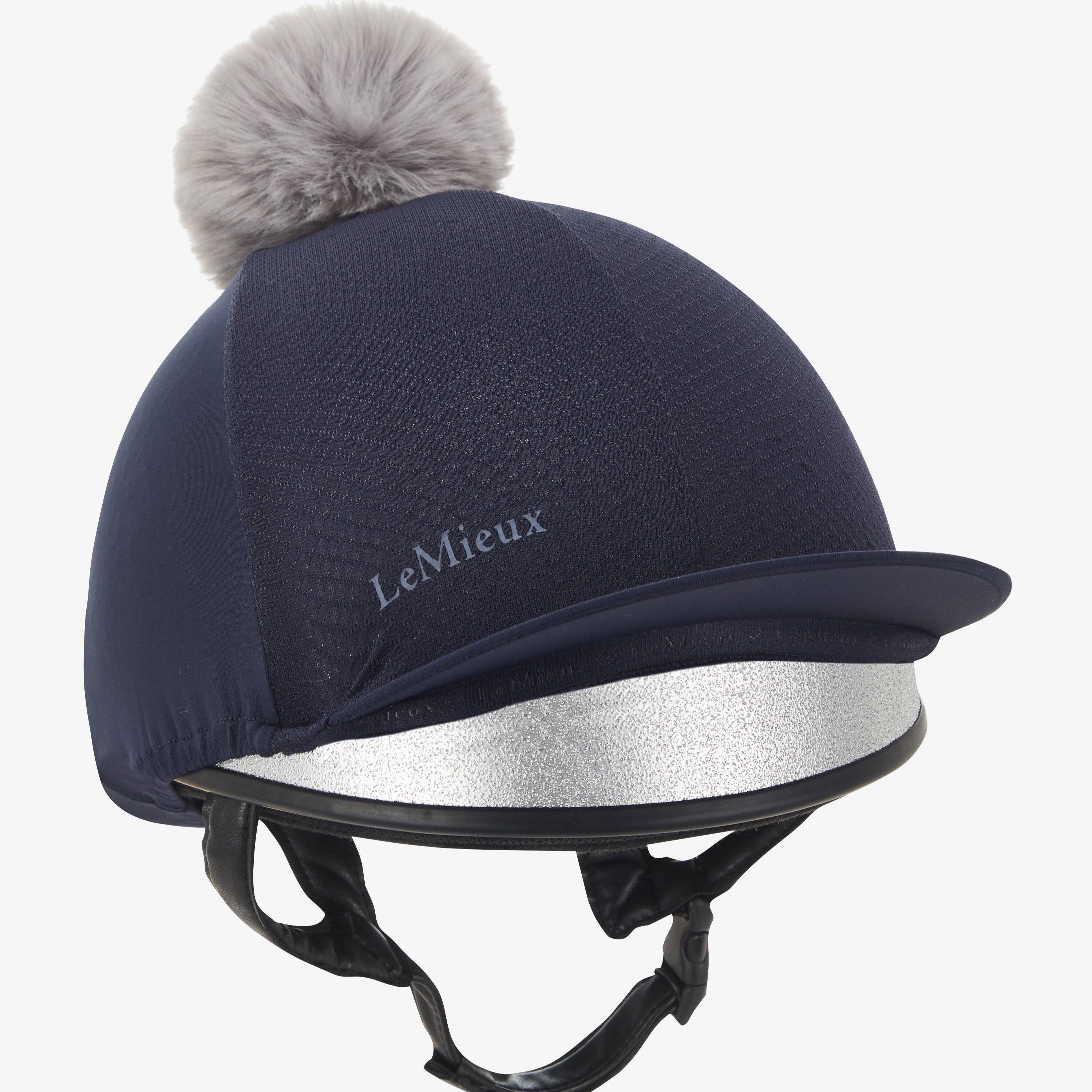 LeMieux Pom Mesh Helmet Silk Cover - Navy