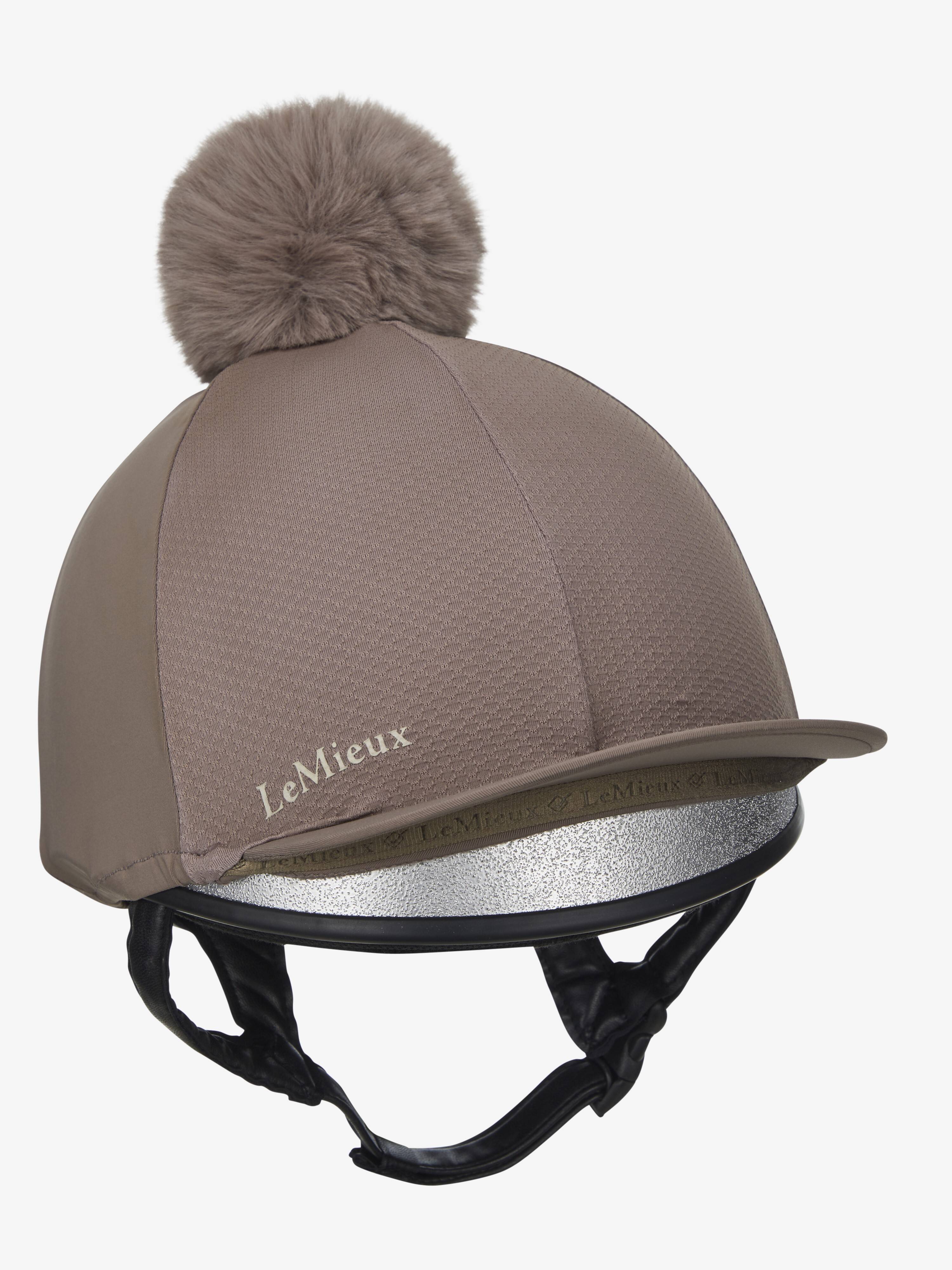 LeMieux Pom Mesh Helmet Silk Cover - Walnut