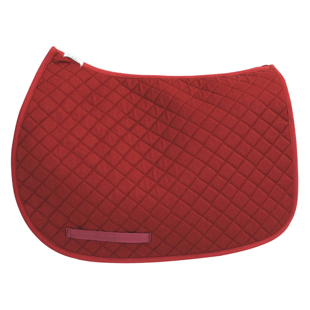 Tuffrider Basic All Purpose Saddle Pad - Burgundy