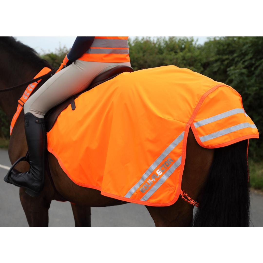 Shires Equi-Flector Mesh Quarter Sheet - Orange