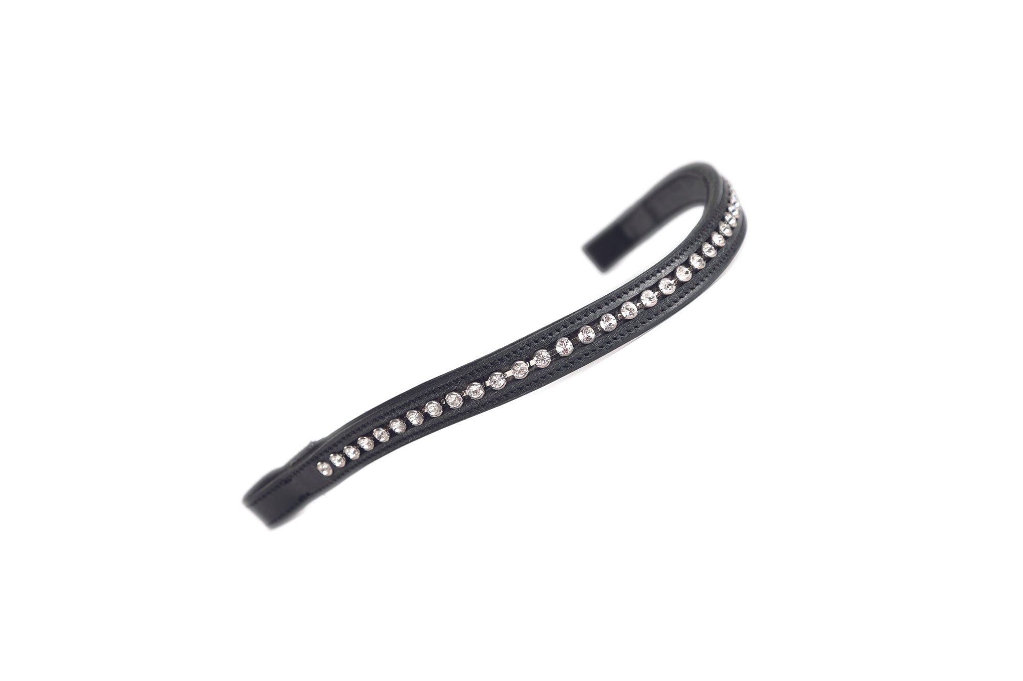 Shires Velociti Large Diamante Browband - Black/Clear