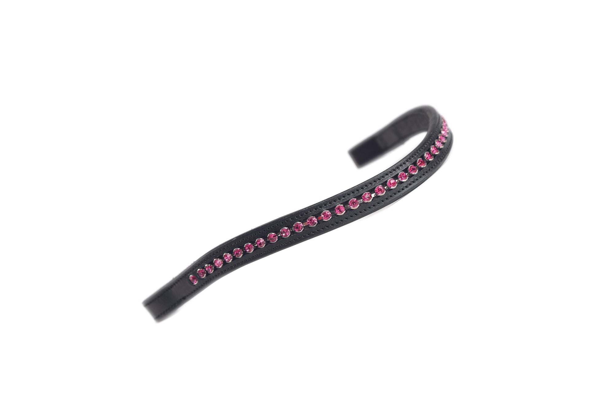 Shires Velociti Large Diamante Browband - Black/Pink