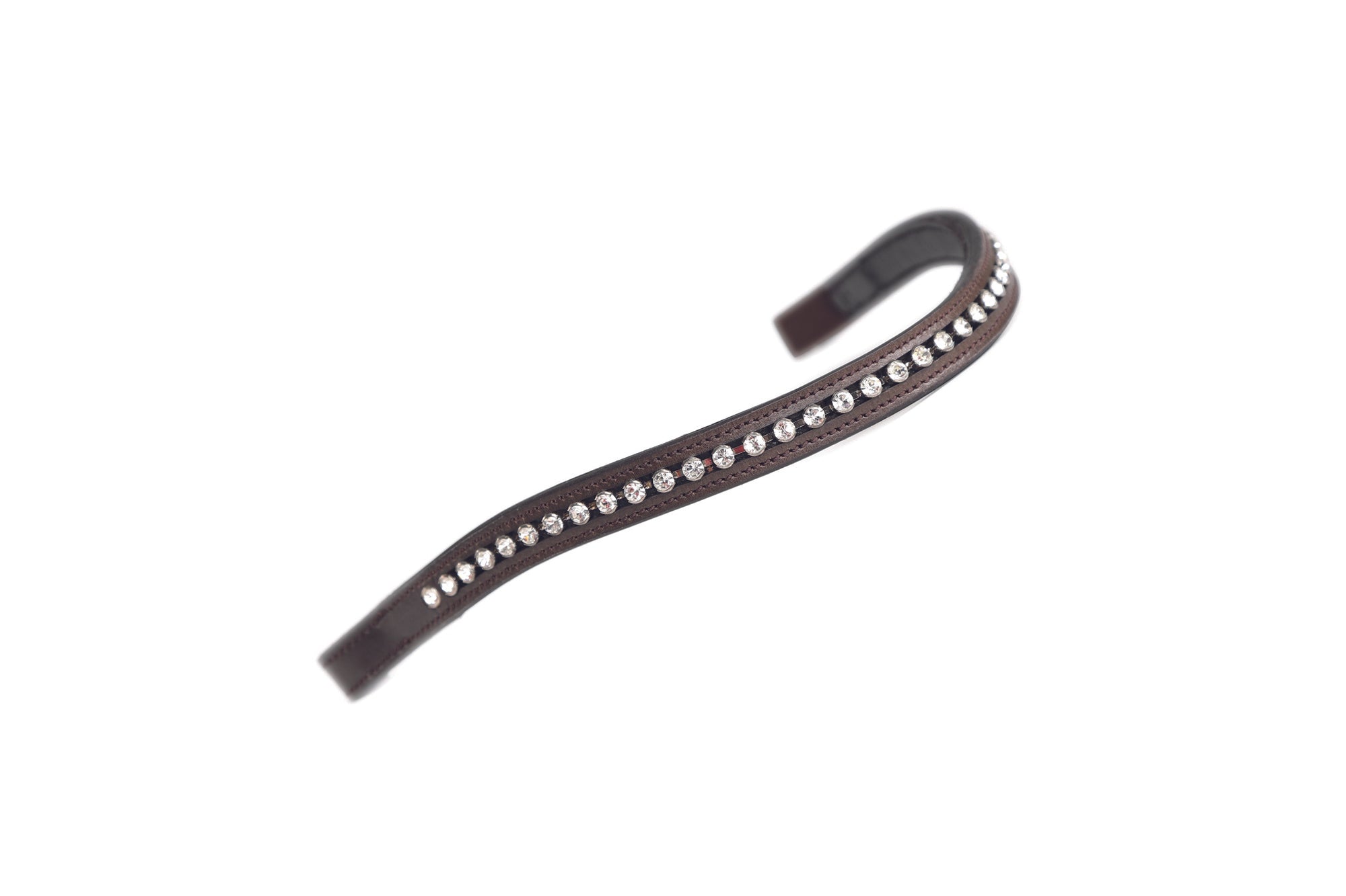 Shires Velociti Large Diamante Browband - Havana/Clear