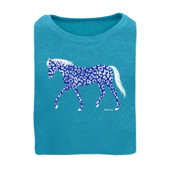 Stirrups Clothing Spotted Horse Youth Short Sleeve Tee - Bondi Blue