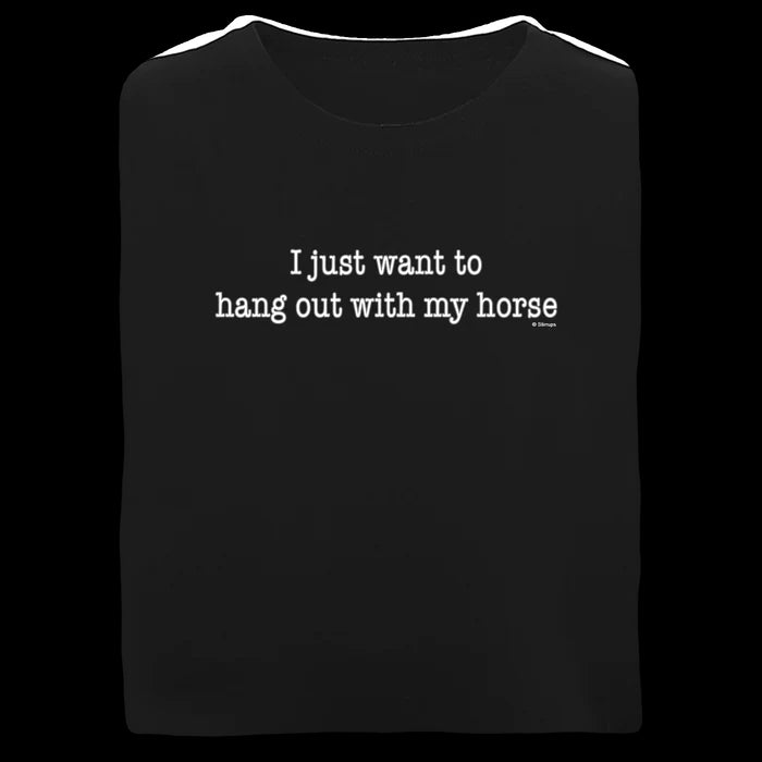 Stirrups Clothing I Just Want To Hang Out With My Horse Youth Tee - Black