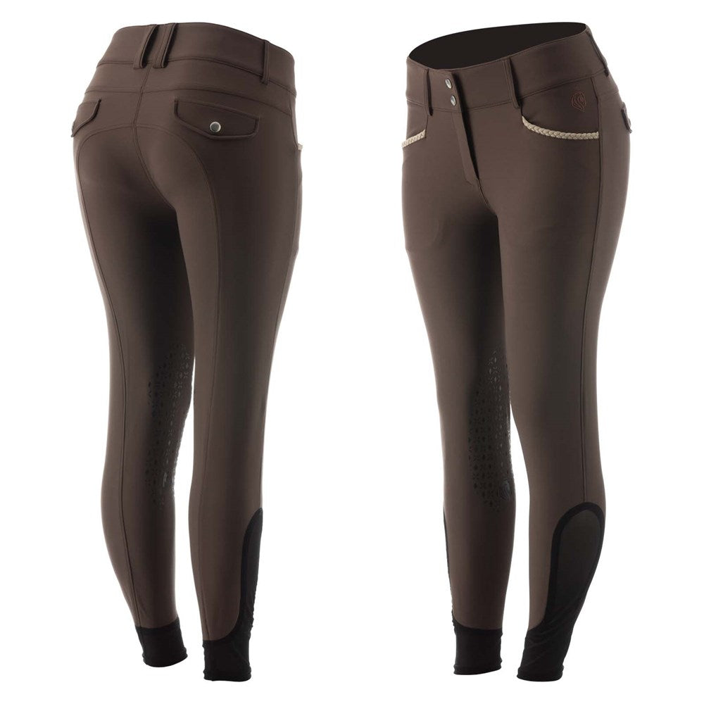 Equinavia Madeleine Womens Knee Patch Breeches - Earth Brown