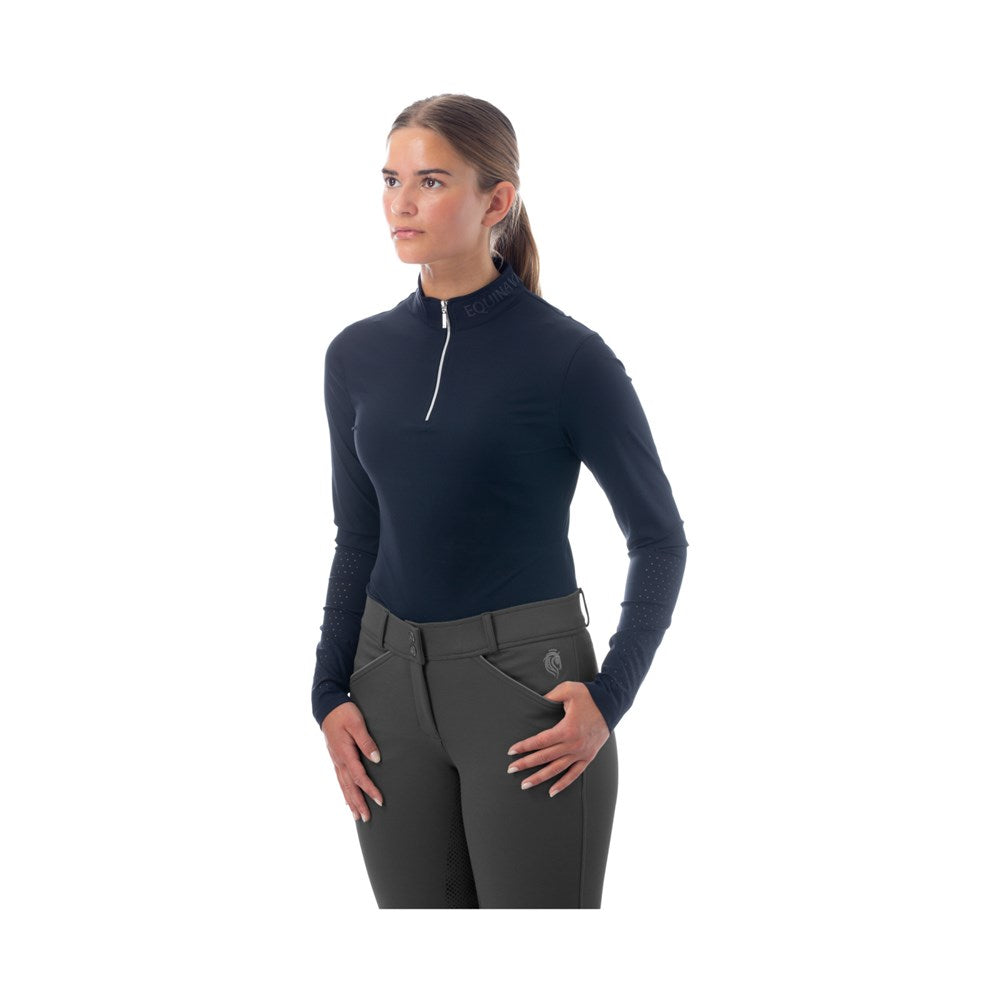 Equinavia Alexandra Womens Ribbed Training Shirt - Navy