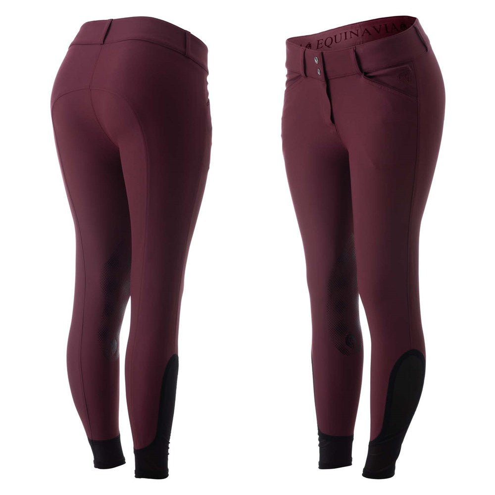 Equinavia Maud Knee Patch Breeches - Wine Red