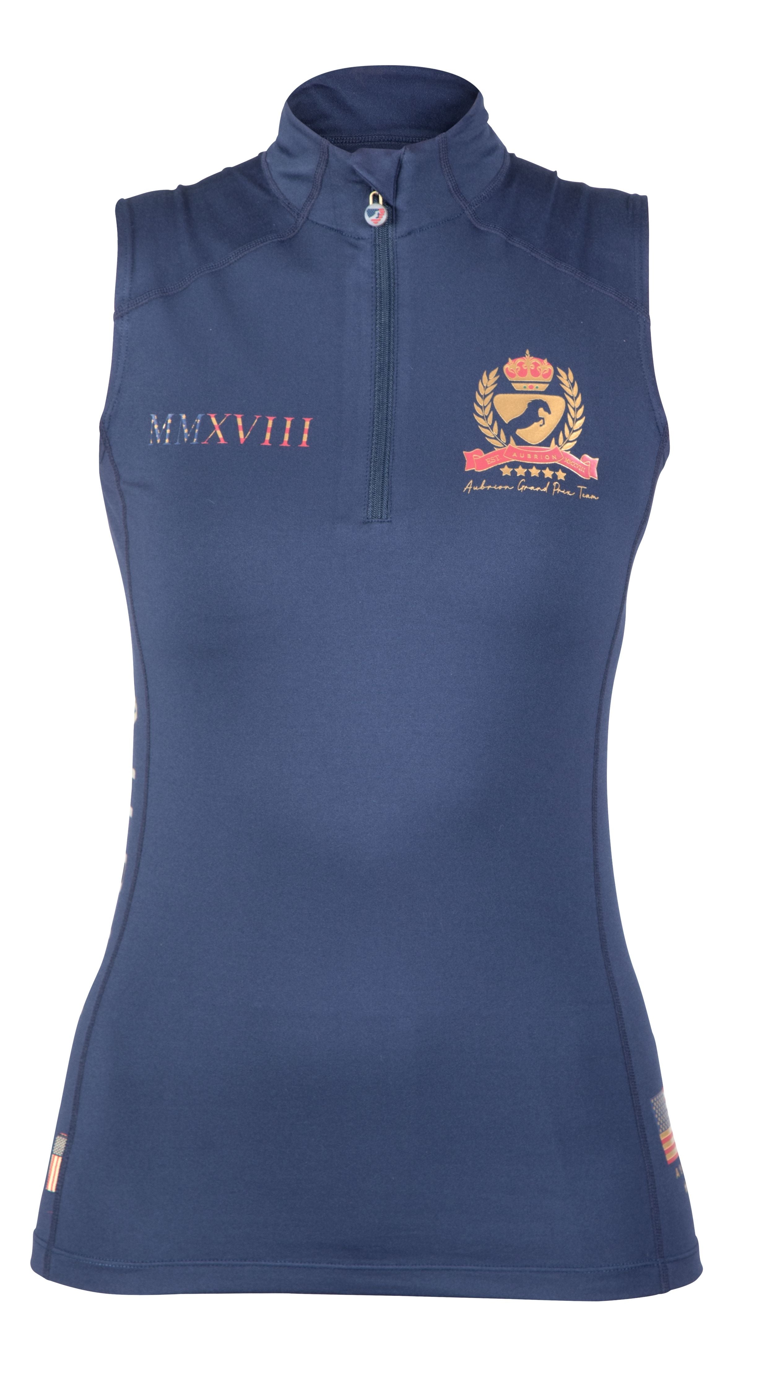 Aubrion Team Sleeveless Base Layer BOGO SALE - Navy