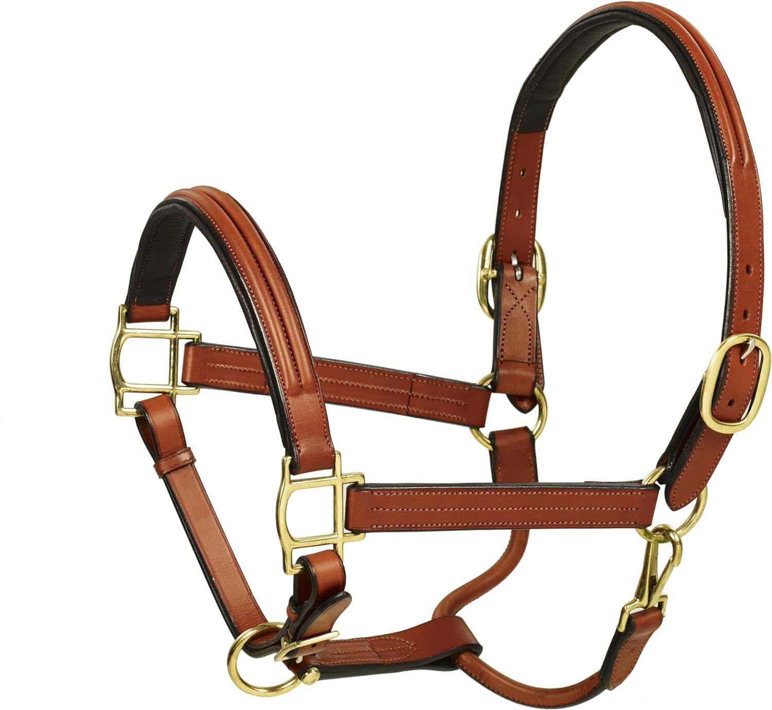 Aramas Double Raised Padded Halter - Chestnut