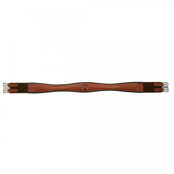 Aramas Fancy Stitched Overlay Girth - Chestnut