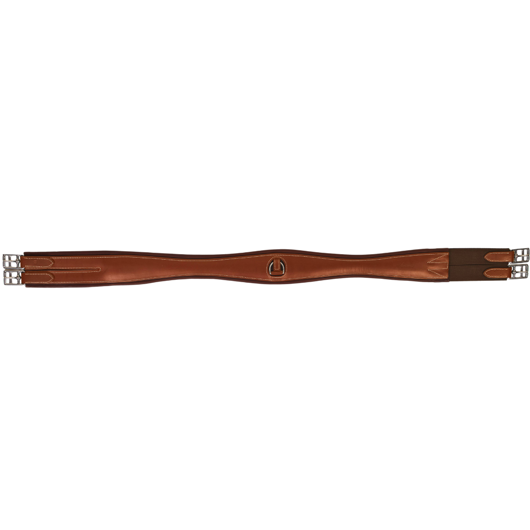 Aramas Fancy Split End Overlay Girth - Chestnut