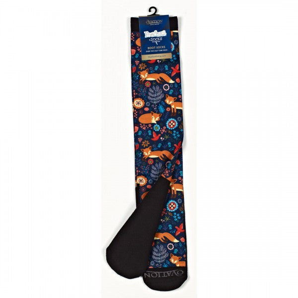 Ovation FootZees Boot Socks - Playful Foxes