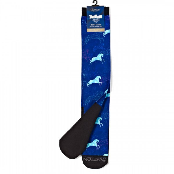 Ovation FootZees Boot Socks - Sky Horses