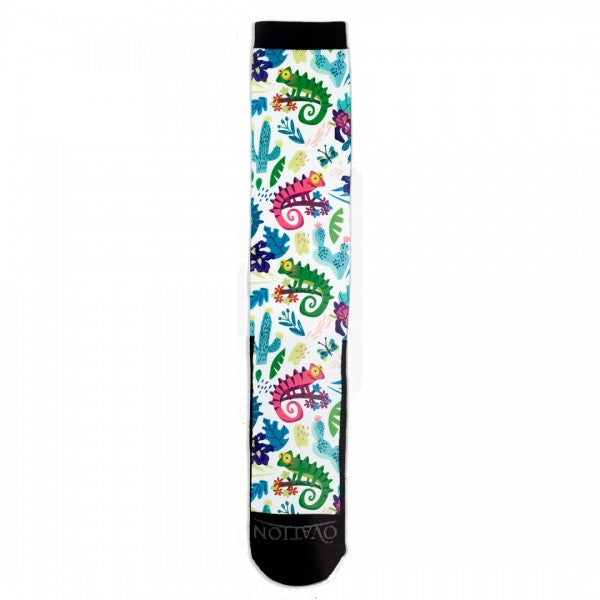 Ovation FootZees Boot Socks - Crazy Chameleons