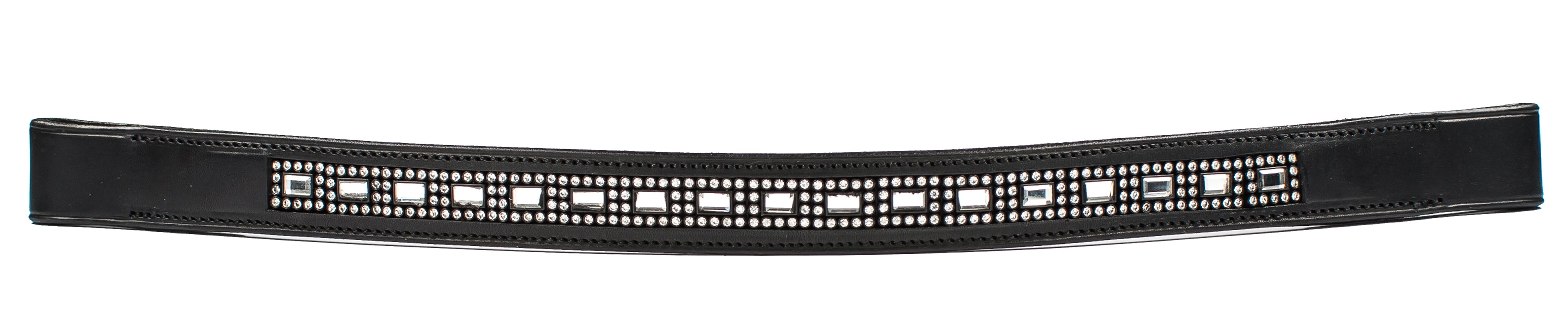 HK Americana Crystal Rectangles Outline Browband- BOGO SALE - Black